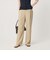 【WEB限定 Wardrobe DAILY MINIMAL】メランジ タックストレートパンツ ウォッシャブル