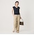 【WEB限定 Wardrobe DAILY MINIMAL】メランジ タックストレートパンツ ウォッシャブル