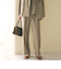 【WEB限定 Wardrobe DAILY MINIMAL】メランジ タックストレートパンツ ウォッシャブル