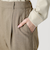 【WEB限定 Wardrobe DAILY MINIMAL】メランジ タックストレートパンツ ウォッシャブル