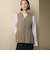【WEB限定 Wardrobe DAILY MINIMAL】メランジ ペプラムベスト ウォッシャブル