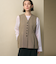 【WEB限定 Wardrobe DAILY MINIMAL】メランジ ペプラムベスト ウォッシャブル