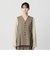 【WEB限定 Wardrobe DAILY MINIMAL】メランジ ペプラムベスト ウォッシャブル