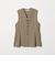【WEB限定 Wardrobe DAILY MINIMAL】メランジ ペプラムベスト ウォッシャブル
