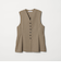 【WEB限定 Wardrobe DAILY MINIMAL】メランジ ペプラムベスト ウォッシャブル