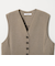 【WEB限定 Wardrobe DAILY MINIMAL】メランジ ペプラムベスト ウォッシャブル