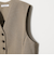 【WEB限定 Wardrobe DAILY MINIMAL】メランジ ペプラムベスト ウォッシャブル
