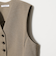 【WEB限定 Wardrobe DAILY MINIMAL】メランジ ペプラムベスト ウォッシャブル