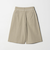 コットン タック ストリング ハーフパンツ