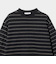 コットンポリエステル ボーダー ロングスリーブTシャツ
