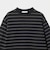 コットンポリエステル ボーダー ロングスリーブTシャツ