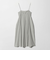 ギャザー ロングキャミソール ワンピース ウォッシャブル