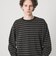ウォッシュド ボーダー ロングスリーブ Tシャツ