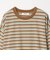ウォッシュド ボーダー ロングスリーブ Tシャツ