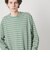 ウォッシュド ボーダー ロングスリーブ Tシャツ