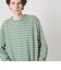 ウォッシュド ボーダー ロングスリーブ Tシャツ