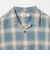 コットン レーヨン オンブレ チェック オープンカラー シャツ