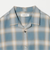 コットン レーヨン オンブレ チェック オープンカラー シャツ