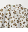フラワープリント バンドカラーシャツ ウォッシャブル