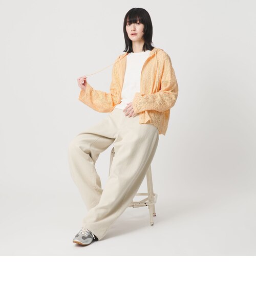 メッシュ エンブロイダリー フーディ ウォッシャブル｜ビューティー