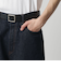 デニム シンチ バックル スーパー バギー パンツ