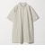 コットンナイロン ミニ シャツワンピース