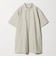 コットンナイロン ミニ シャツワンピース