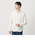 【WEB限定 WARDROBE SMART】リネンライク ワイドカラー スキッパー シャツ