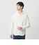 【WEB限定 WARDROBE SMART】リネンライク ワイドカラー スキッパー シャツ