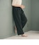 ポリエステルブレンド バックゴム ワイドパンツ ウォッシャブル