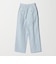 麻ブレンド バックゴム タック ワイドパンツ