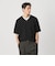 KNITEE クリンプコットン Vネック ニット Tシャツ ウォッシャブル