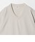 KNITEE クリンプコットン Vネック ニット Tシャツ ウォッシャブル