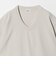 KNITEE クリンプコットン Vネック ニット Tシャツ ウォッシャブル