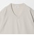 KNITEE クリンプコットン Vネック ニット Tシャツ ウォッシャブル