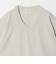 KNITEE クリンプコットン Vネック ニット Tシャツ ウォッシャブル