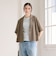 【WEB限定 Wardrobe DAILY MINIMAL】メランジ ハーフスリーブジャケット ウォッシャブル