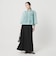 麻ブレンド ドット フレアロングスカート