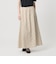 麻ブレンド ドット フレアロングスカート
