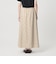 麻ブレンド ドット フレアロングスカート