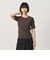 シャーリング コンパクト ボーダー Tシャツ