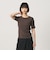 シャーリング コンパクト ボーダー Tシャツ