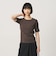 シャーリング コンパクト ボーダー Tシャツ