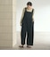 【WEB限定 Wardrobe DAILY MINIMAL】ギャザーノースリーブ オールインワン 接触冷感 UVカット はっ水