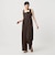 【WEB限定 Wardrobe DAILY MINIMAL】ギャザーノースリーブ オールインワン 接触冷感 UVカット はっ水