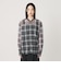 【WEB限定】オンブレーチェック シアーバンドカラーシャツ ウォッシャブル