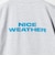＜NICE WEATHER＞ウィメンズ ロゴ Tシャツ/アッシュグレー