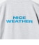 ＜NICE WEATHER＞ウィメンズ ロゴ Tシャツ/アッシュグレー