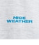 ＜NICE WEATHER＞ウィメンズ ロゴ Tシャツ/アッシュグレー