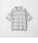 シアー オンブレ ボーダー クルーネック Tシャツ ウォッシャブル